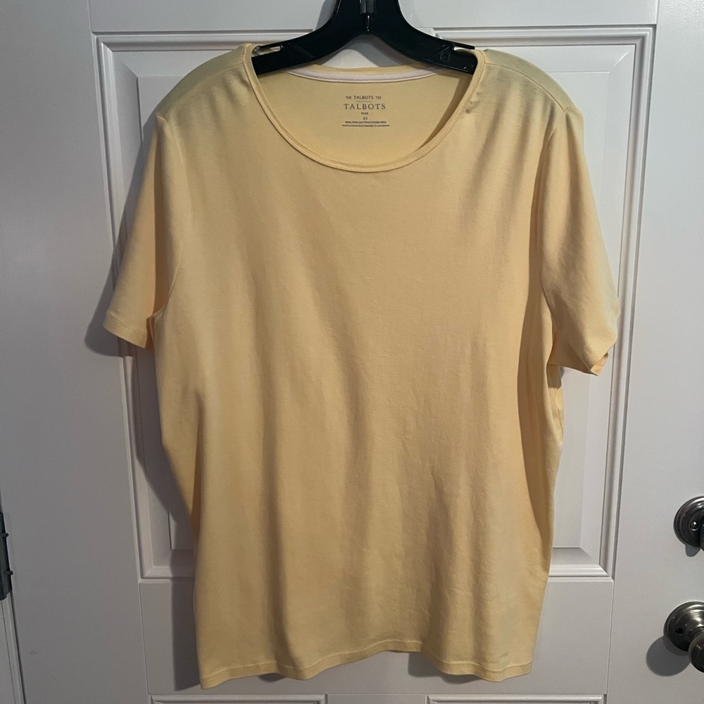 Talbots Cream Short Sleeve Tee